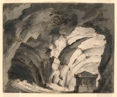 Scenografi, Tomb in a Cave av Romolo Achille Liverani