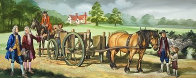 Daniel Defoes dagar (1660-1731) (gouache på papper) av Ron Embleton