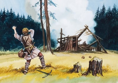 Exploderande hytt av Ron Embleton