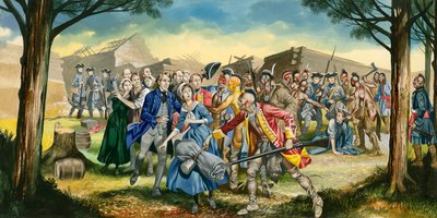 Massakern vid Fort William Henry av Ron Embleton