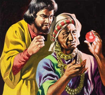Kannibalernas hot, ur "Marco Polos resor av Ron Embleton