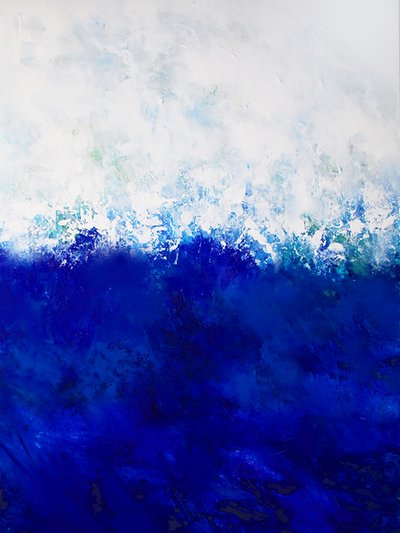 Deep Blue Wave – abstrakt av Ron Halfant