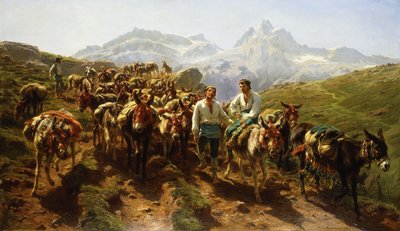Spanska muleterare som korsar Pyrenéerna, 1857 av Rosa Bonheur