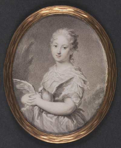 Kyskhet. En ung flicka med en duva av Rosalba Carriera