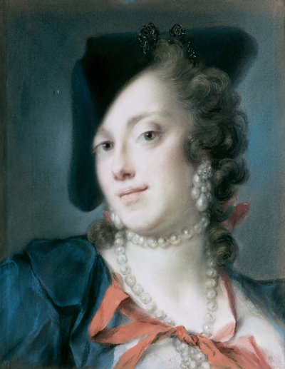 En venetiansk dam från huset Barbarigo Caterina Sagredo Barbarigo, ca 1735-1739 av Rosalba Giovanna Carriera