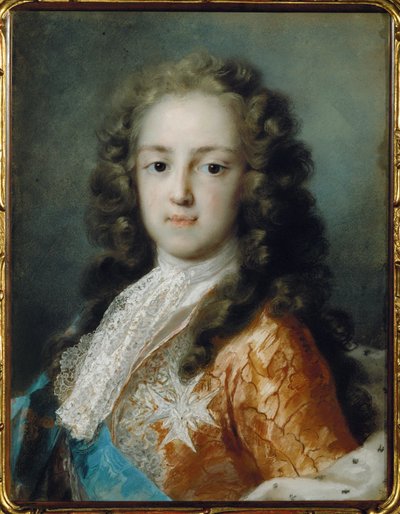 Ludvig XV, som Dauphin, med Saint Esprit-orden, även kallad Cordon Bleu av Rosalba Giovanna Carriera