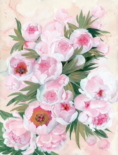 Rosa pionblommor av Rosana Laiz Blursbyai