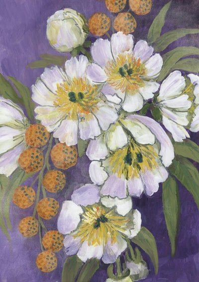 Strålande vita blommor av Rosana Laiz Blursbyai