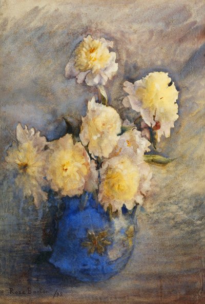 Pioner i en blå vas, 1899 av Rose Maynard Barton