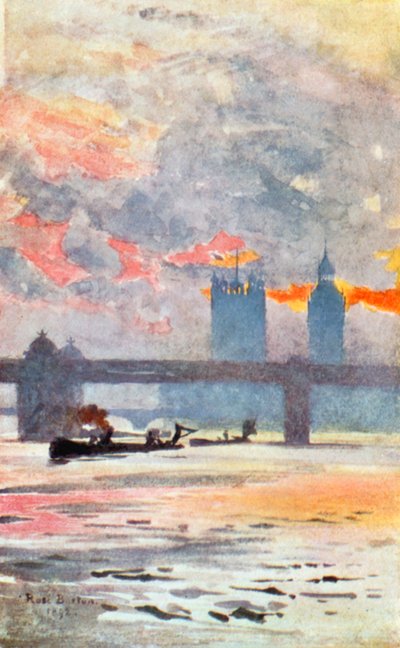 The Thames, Charing Crossswed av Rose Maynard Barton