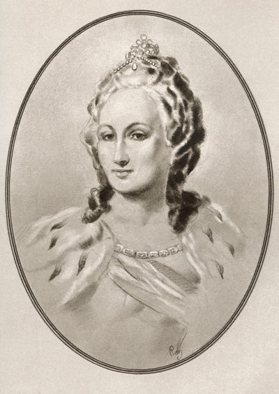 Catherine II, från Living Biography of Famous Rulers. av Ross Gordon