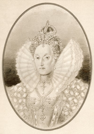 Elizabeth I, aka The Virgin Queen, Gloriana eller Good Queen Bess, från levande biografier om kända härskare. av Ross Gordon
