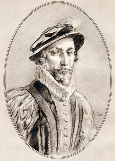 Sir Walter Raleigh, från Living Biography of Famous Men. av Ross Gordon