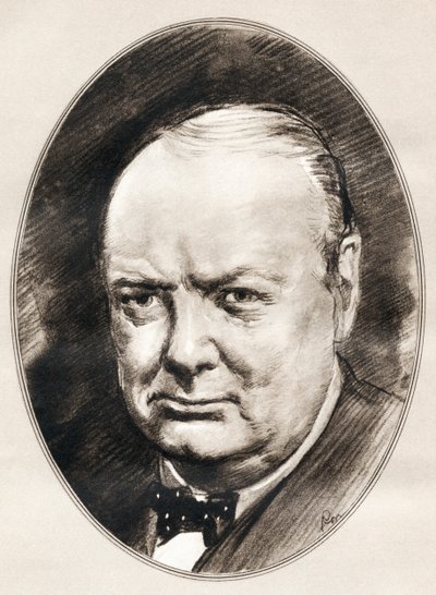 Sir Winston Leonard Spencer-Churchill, från Living Biographies of Famous Men. av Ross Gordon