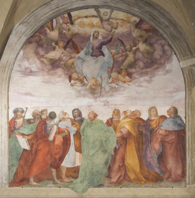Den heliga jungfru Marias himmelsfärd av Rosso Fiorentino