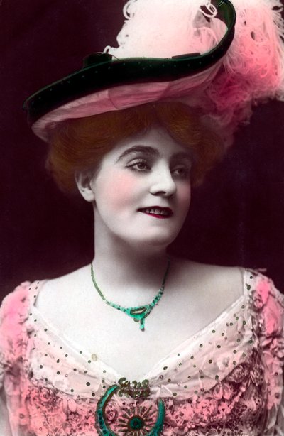 Evie Greene 1875-1917, engelsk skådespelerska, 1906. av Rotary Photo