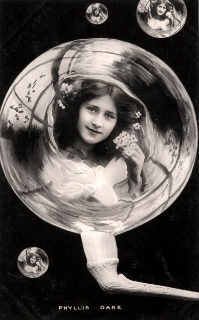 Phyllis Dare 1890-1975, engelsk skådespelerska, 1907. av Rotary Photo