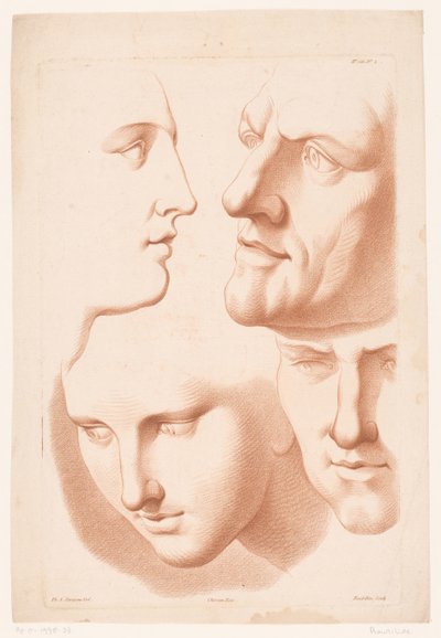 Huvuden av man och kvinna Principles of Drawing from Nature, del två (serietitel) IIe Cahier de Principes du Dessin d