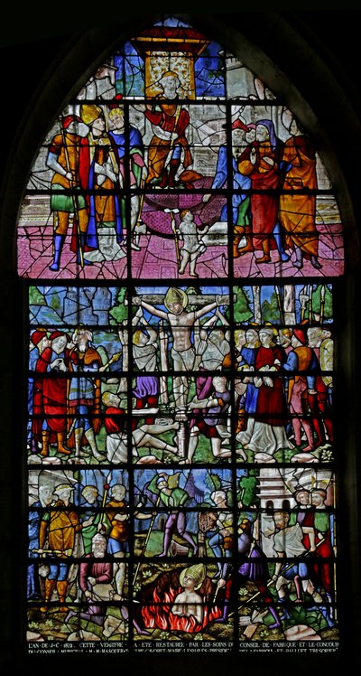 Fönster som visar scener från St Denis liv, 1530-40 av Rouen School