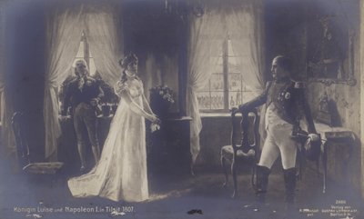 Drottning Louise av Preussiska möter Napoleon i Tilsit av Rudolf Eichstaedt