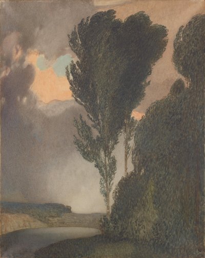 Stormigt landskap av Rudolf Jettmar