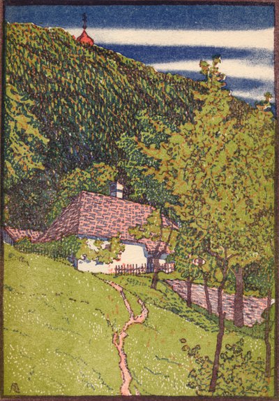 En färgad trästick, c1910 av Rudolf Junk