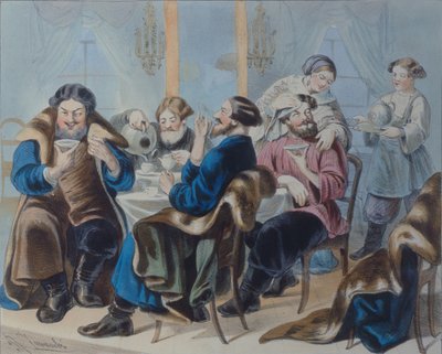 Te och socker. Tedrickande på en krog, 1800-talets första kvartal av Rudolf Kasimirovich Zhukovsky