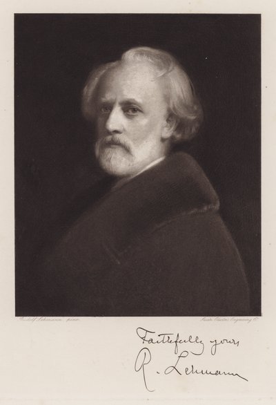 Rudolf Lehmann, Självporträtt (lito) av Rudolf Lehmann