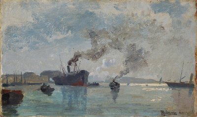 fartyg i hamn av Rudolf Ribarz