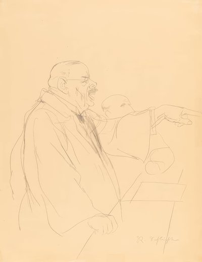 München I rättssalen av Rudolf Schlichter