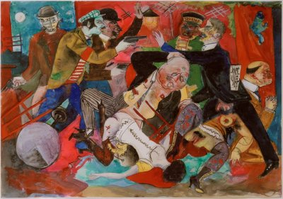 Rån i bordell av Rudolf Schlichter