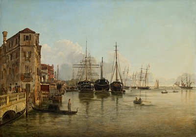 Vy från Strada Nuova [idag Via Garibaldi] mot Giardini Pubblici i Venedig av Rudolf von Alt