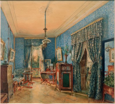 Blått skåp av Rudolf von Alt