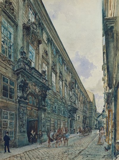 Prins Eugene av Savojens vinterpalats på Himmelpfortgasse i Wien av Rudolf von Alt