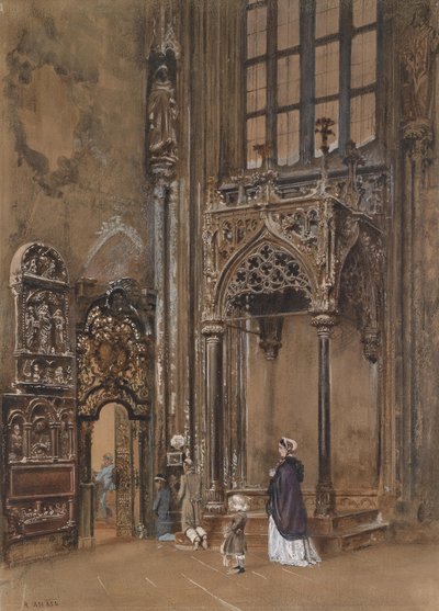 Inne i St. Stephan i Wien av Rudolf von Alt