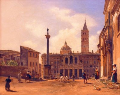 Piazza di S. Maria Maggiore i Rom av Rudolf von Alt