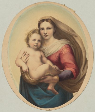 Kopia efter Raphaels Sixtinska Madonna av Rudolph Geudtner