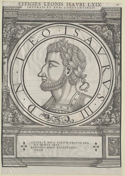 Östromerske kejsaren Leo III (tryck) av Rudolph Wyssenbach