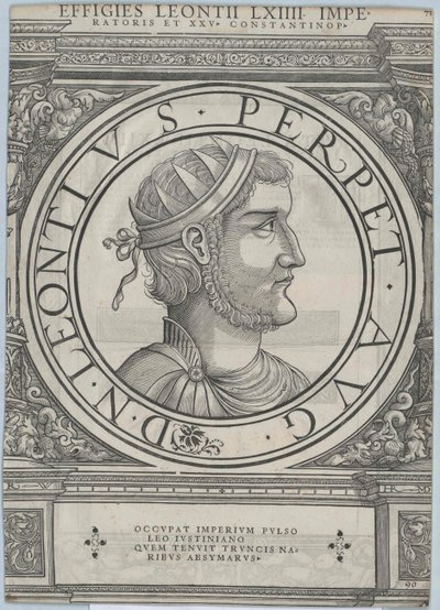Östromerske kejsaren Leontios (tryck) av Rudolph Wyssenbach