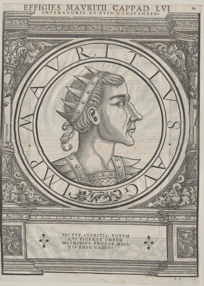 Östromerske kejsaren Maurice (tryck) av Rudolph Wyssenbach