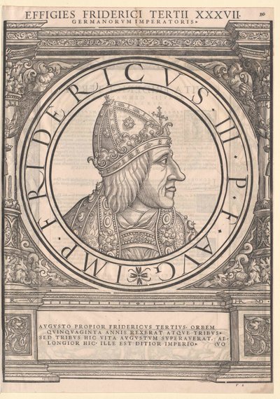 Heliga romerska kejsaren Fredrik III (tryck) av Rudolph Wyssenbach