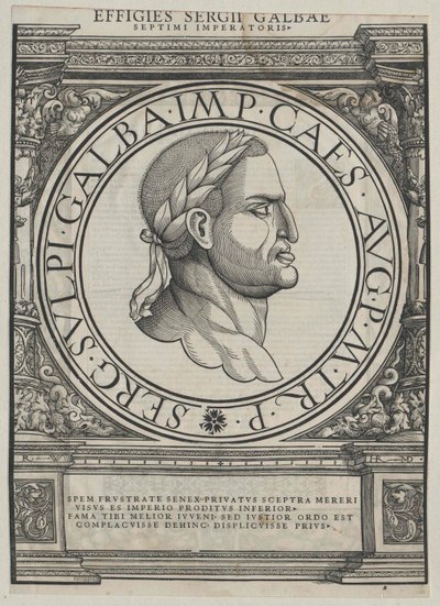 Romerske kejsaren Galba (tryck) av Rudolph Wyssenbach