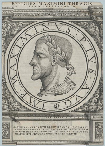 Romerske kejsaren Maximinus Thrax (tryck) av Rudolph Wyssenbach