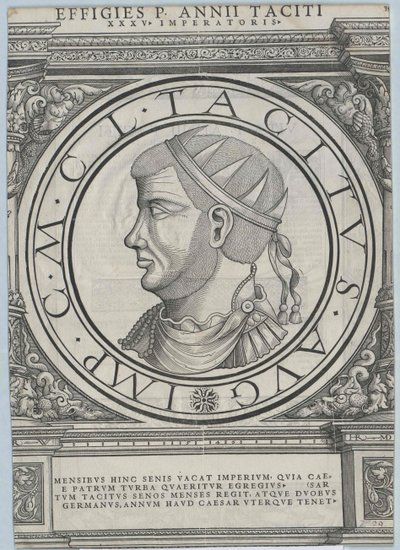 Den romerske kejsaren Tacitus (tryck) av Rudolph Wyssenbach