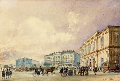 Södra stationen, Wien; Södra stationen, Wien, 1852 av Rudolf von Alt