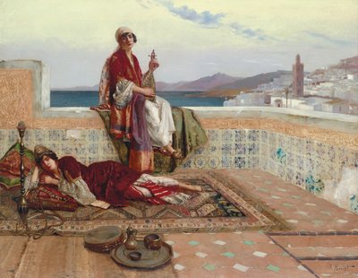 På terrassen, Tanger av Rudolphe Ernst