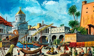 Alexandria (gouache på papper) av Ruggero Giovannini