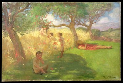 Satyrs (olja på duk) av Rupert Charles Wolston Bunny