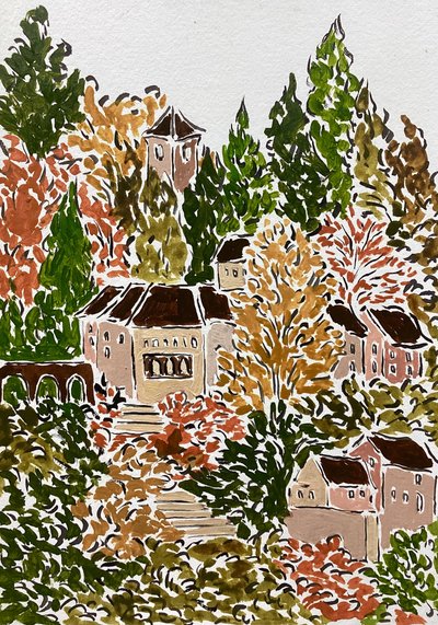 Hösten i bergsbyn av Rushati Chowdhury