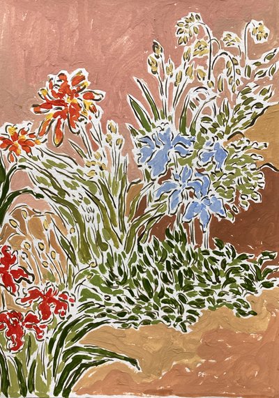 Färgglada trädgårdsblommor av Rushati Chowdhury
